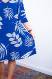 Vestido Sabrina - Decote V Manga Morcego em Viscolinho - Naguirre Shop