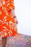 Vestido Sabrina - Decote V Manga Morcego em Viscolinho - Naguirre Shop