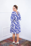 Vestido Sabrina - Decote V Manga Morcego em Viscolinho - Naguirre Shop
