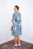 Vestido Sabrina - Decote V Manga Morcego em Viscolinho - Naguirre Shop