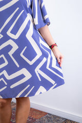 Vestido Sabrina - Decote V Manga Morcego em Viscolinho - Naguirre Shop