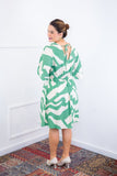 Vestido Sabrina - Decote V Manga Morcego em Viscolinho - Naguirre Shop