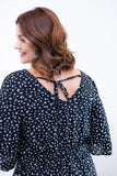 Vestido Sabrina - Decote V Manga Morcego em Viscolinho - Naguirre Shop