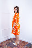 Vestido Sabrina - Decote V Manga Morcego em Viscolinho - Naguirre Shop