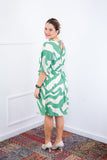 Vestido Sabrina - Decote V Manga Morcego em Viscolinho - Naguirre Shop