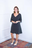 Vestido Sabrina - Decote V Manga Morcego em Viscolinho - Naguirre Shop