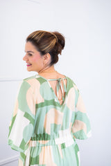 Vestido Sabrina - Decote V Manga Morcego em Viscolinho - Naguirre Shop
