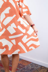 Vestido Sabrina - Decote V Manga Morcego em Viscolinho - Naguirre Shop