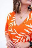 Vestido Sabrina - Decote V Manga Morcego em Viscolinho - Naguirre Shop