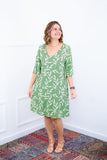 Vestido Sabrina - Decote V Manga Morcego em Viscolinho - Naguirre Shop