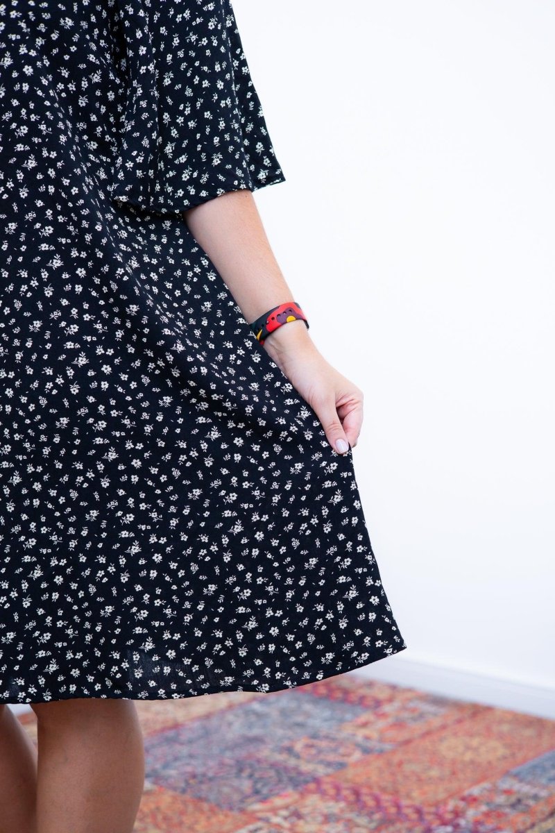 Vestido Sabrina - Decote V Manga Morcego em Viscolinho - Naguirre Shop