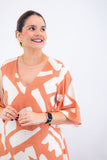 Vestido Sabrina - Decote V Manga Morcego em Viscolinho - Naguirre Shop