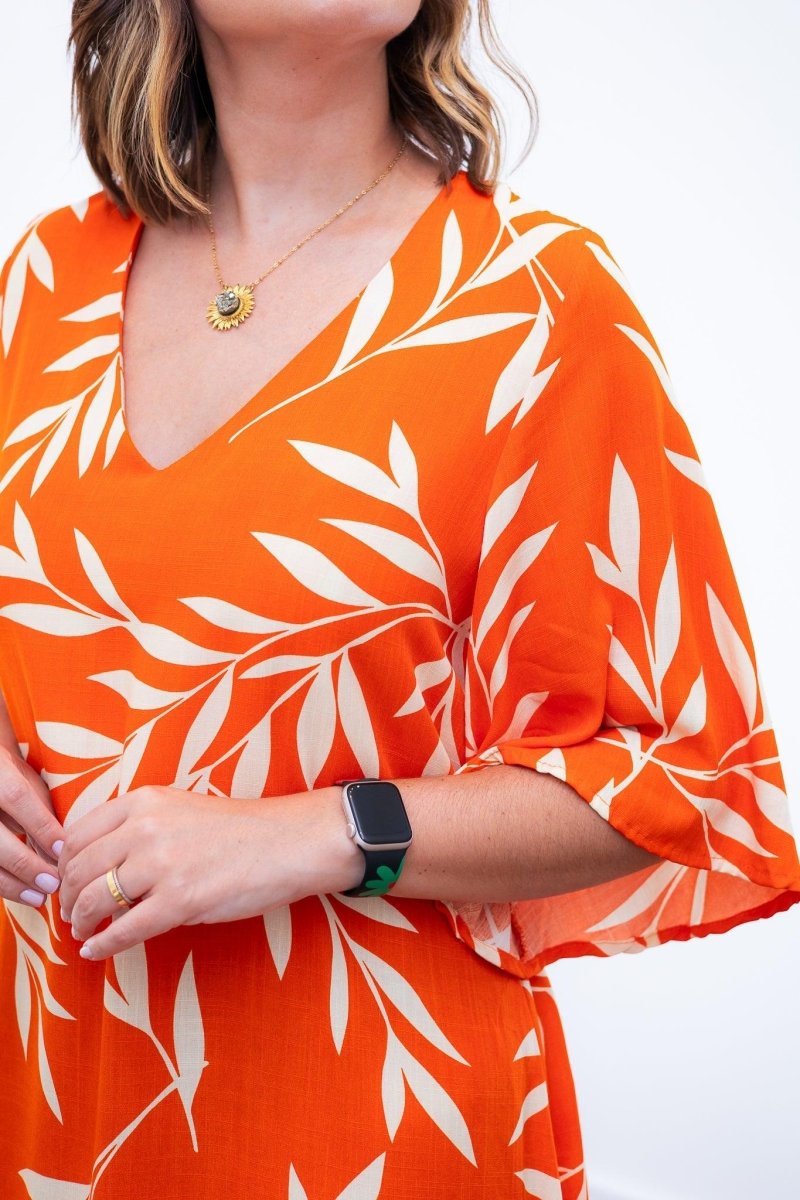 Vestido Sabrina - Decote V Manga Morcego em Viscolinho - Naguirre Shop