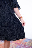 Vestido Sabrina - Decote V Manga Morcego em Viscolinho - Naguirre Shop