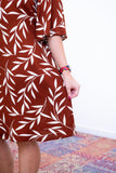 Vestido Sabrina - Decote V Manga Morcego em Viscolinho - Naguirre Shop