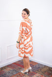 Vestido Sabrina - Decote V Manga Morcego em Viscolinho - Naguirre Shop