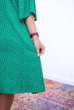 Vestido Sabrina - Decote V Manga Morcego em Viscolinho - Naguirre Shop