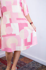 Vestido Sabrina - Decote V Manga Morcego em Viscolinho - Naguirre Shop
