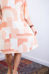 Vestido Sabrina - Decote V Manga Morcego em Viscolinho - Naguirre Shop