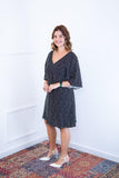 Vestido Sabrina - Decote V Manga Morcego em Viscolinho - Naguirre Shop