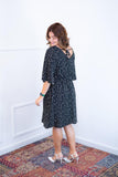 Vestido Sabrina - Decote V Manga Morcego em Viscolinho - Naguirre Shop