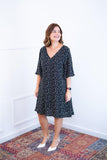 Vestido Sabrina - Decote V Manga Morcego em Viscolinho - Naguirre Shop