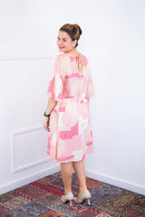 Vestido Sabrina - Decote V Manga Morcego em Viscolinho - Naguirre Shop