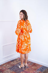 Vestido Sabrina - Decote V Manga Morcego em Viscolinho - Naguirre Shop