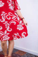 Vestido Sabrina - Decote V Manga Morcego em Viscolinho - Naguirre Shop