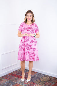 Vestido Sara - Malha Confort Deluxe Midi com Mangas e Bolsos - Naguirre Shop