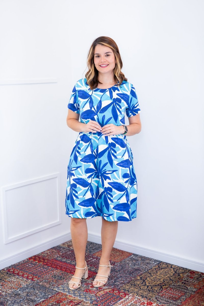 Vestido Sara - Malha Confort Deluxe Midi com Mangas e Bolsos - Naguirre Shop