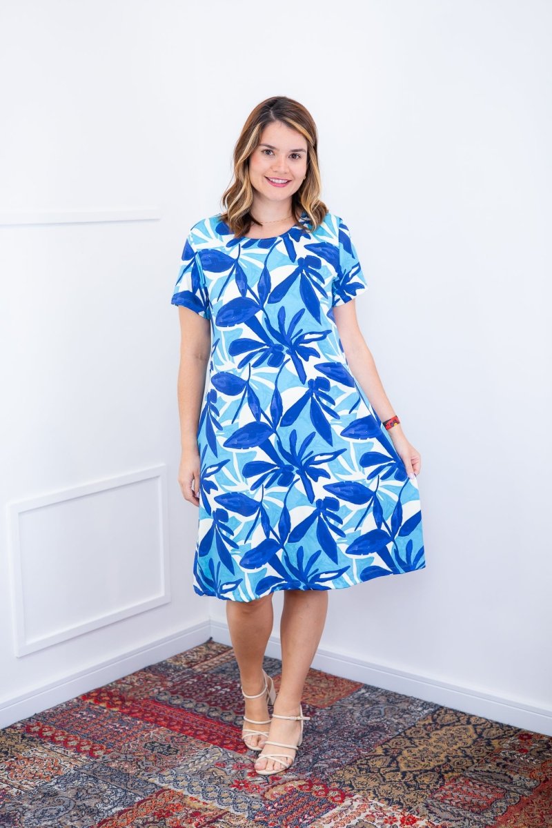 Vestido Sara - Malha Confort Deluxe Midi com Mangas e Bolsos - Naguirre Shop