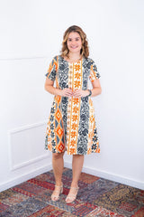 Vestido Sara - Malha Confort Deluxe Midi com Mangas e Bolsos - Naguirre Shop