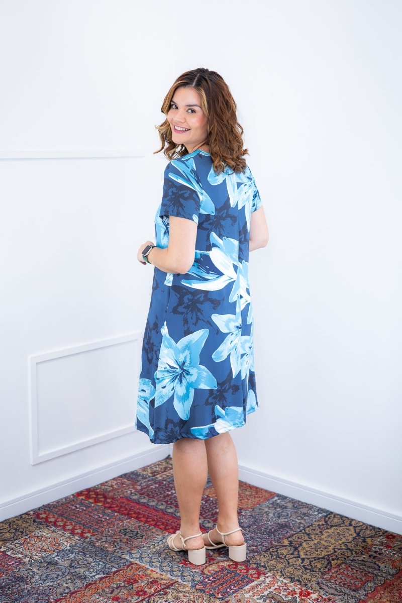 Vestido Sara - Malha Confort Deluxe Midi com Mangas e Bolsos - Naguirre Shop