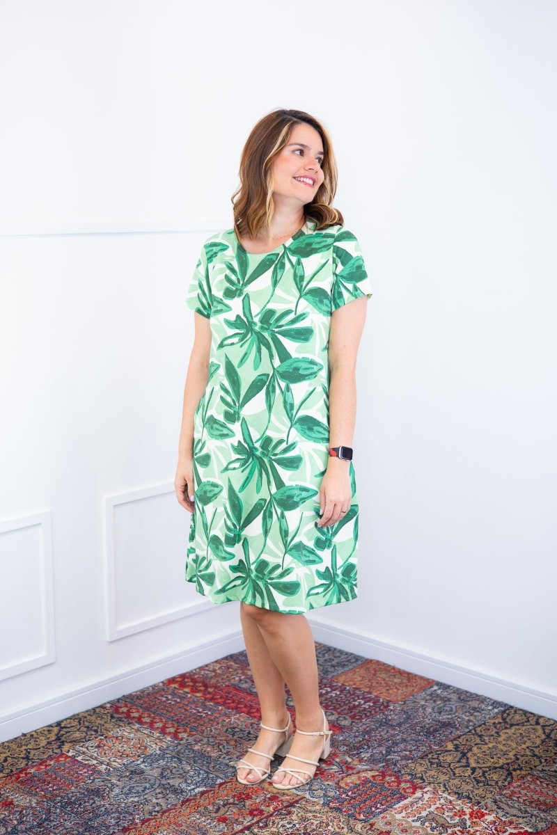 Vestido Sara - Malha Confort Deluxe Midi com Mangas e Bolsos - Naguirre Shop