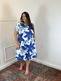 Vestido Sara - Malha Confort Deluxe Midi com Mangas e Bolsos - Naguirre Shop