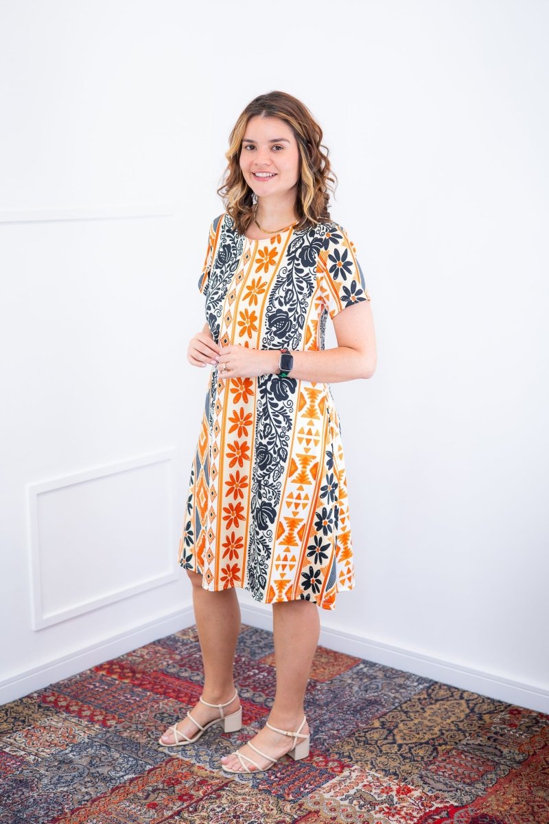 Vestido Sara - Malha Confort Deluxe Midi com Mangas e Bolsos - Naguirre Shop