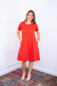 Vestido Sara - Malha Confort Deluxe Midi com Mangas e Bolsos - Naguirre Shop