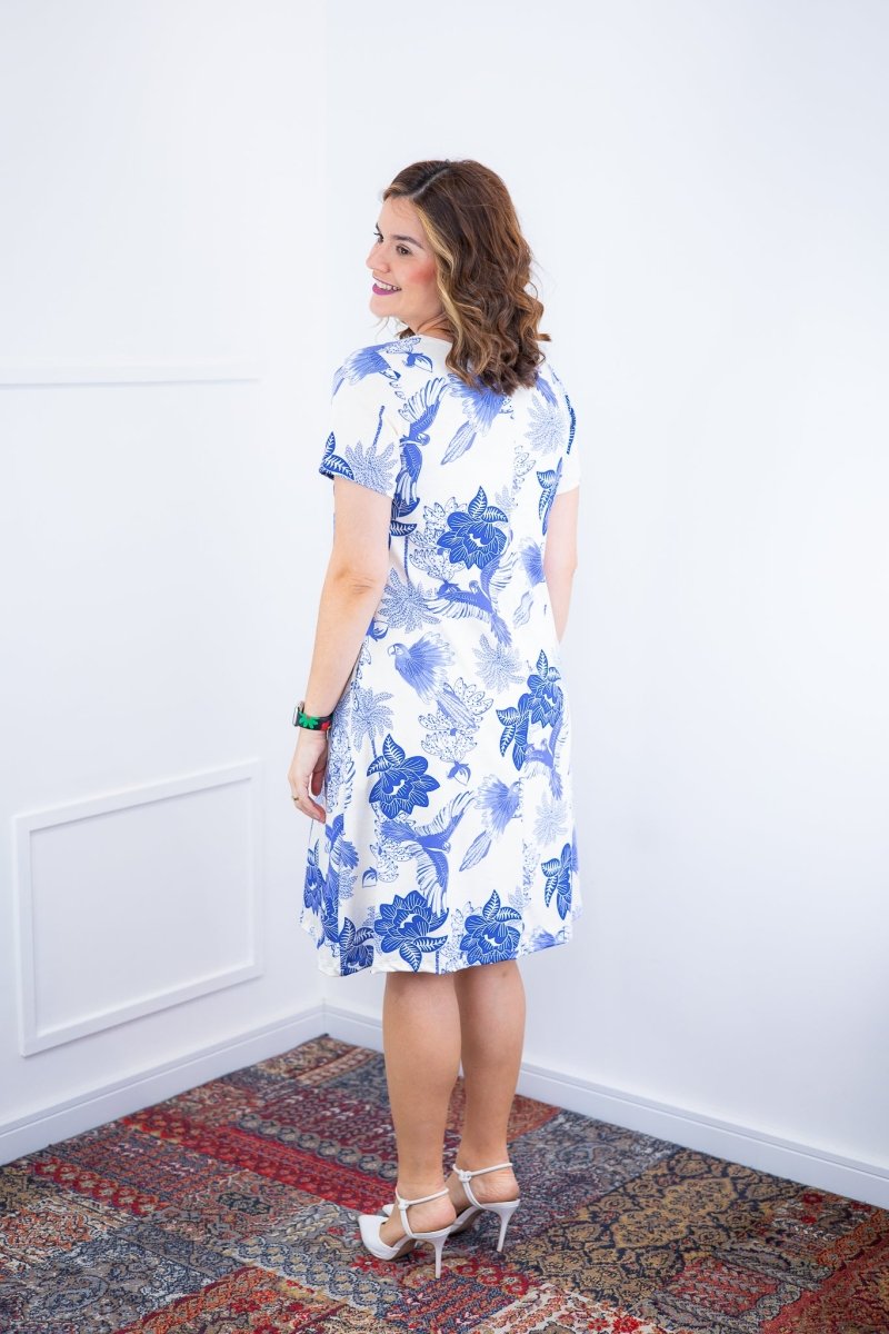 Vestido Sara - Malha Confort Deluxe Midi com Mangas e Bolsos - Naguirre Shop