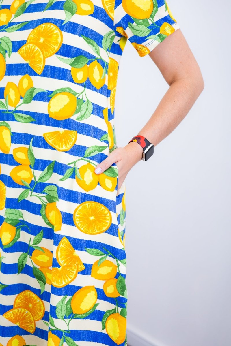 Vestido Sara - Malha Confort Deluxe Midi com Mangas e Bolsos - Naguirre Shop