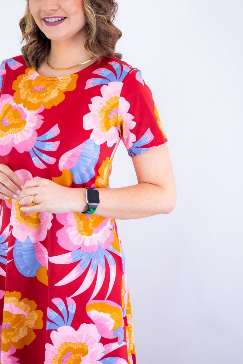 Vestido Sara - Malha Confort Deluxe Midi com Mangas e Bolsos - Naguirre Shop