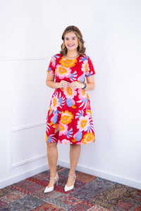 Vestido Sara - Malha Confort Deluxe Midi com Mangas e Bolsos - Naguirre Shop