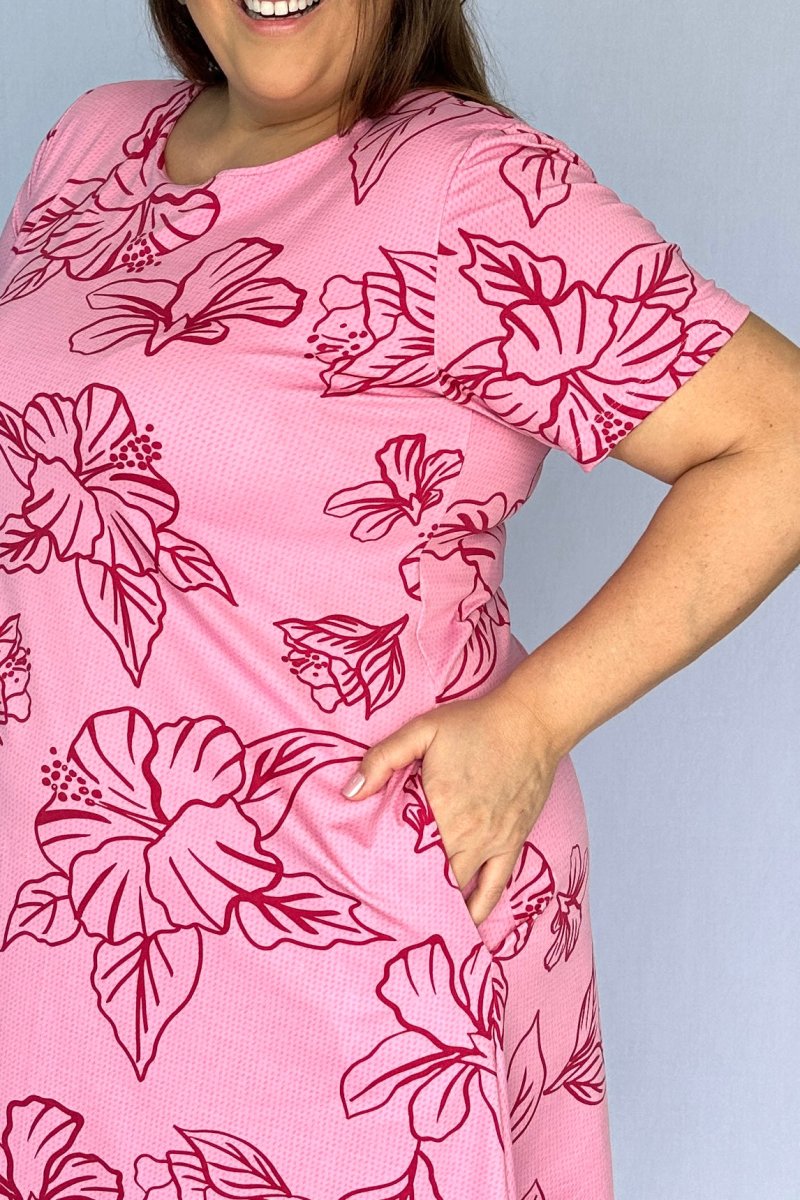 Vestido Sara - Malha Confort Deluxe Midi com Mangas e Bolsos - Naguirre Shop