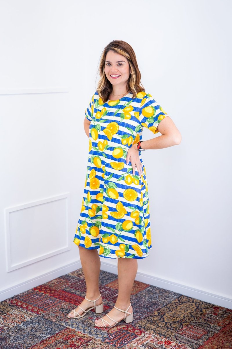 Vestido Sara - Malha Confort Deluxe Midi com Mangas e Bolsos - Naguirre Shop