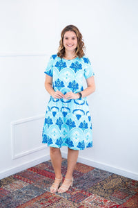 Vestido Sara - Malha Confort Deluxe Midi com Mangas e Bolsos - Naguirre Shop