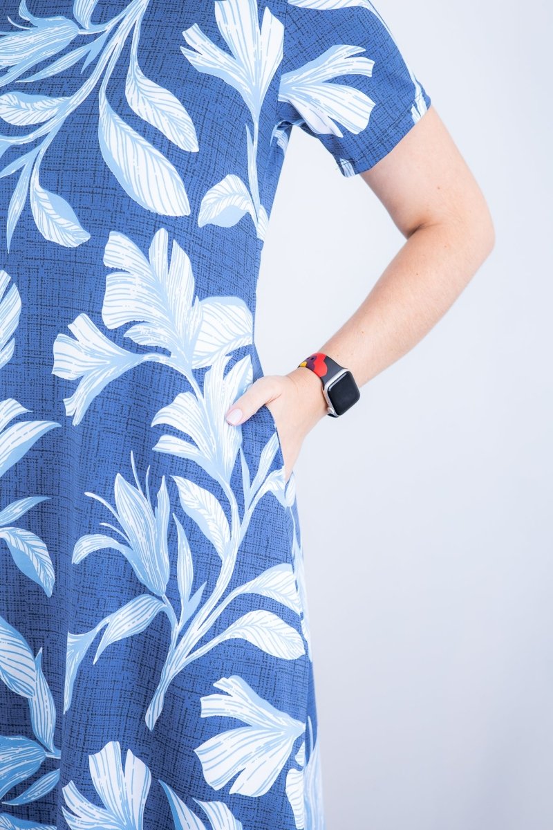 Vestido Sara - Malha Confort Deluxe Midi com Mangas e Bolsos - Naguirre Shop