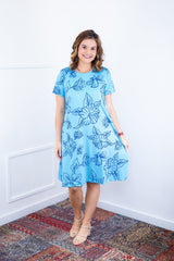 Vestido Sara - Malha Confort Deluxe Midi com Mangas e Bolsos - Naguirre Shop