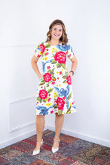 Vestido Sara - Malha Confort Deluxe Midi com Mangas e Bolsos - Naguirre Shop