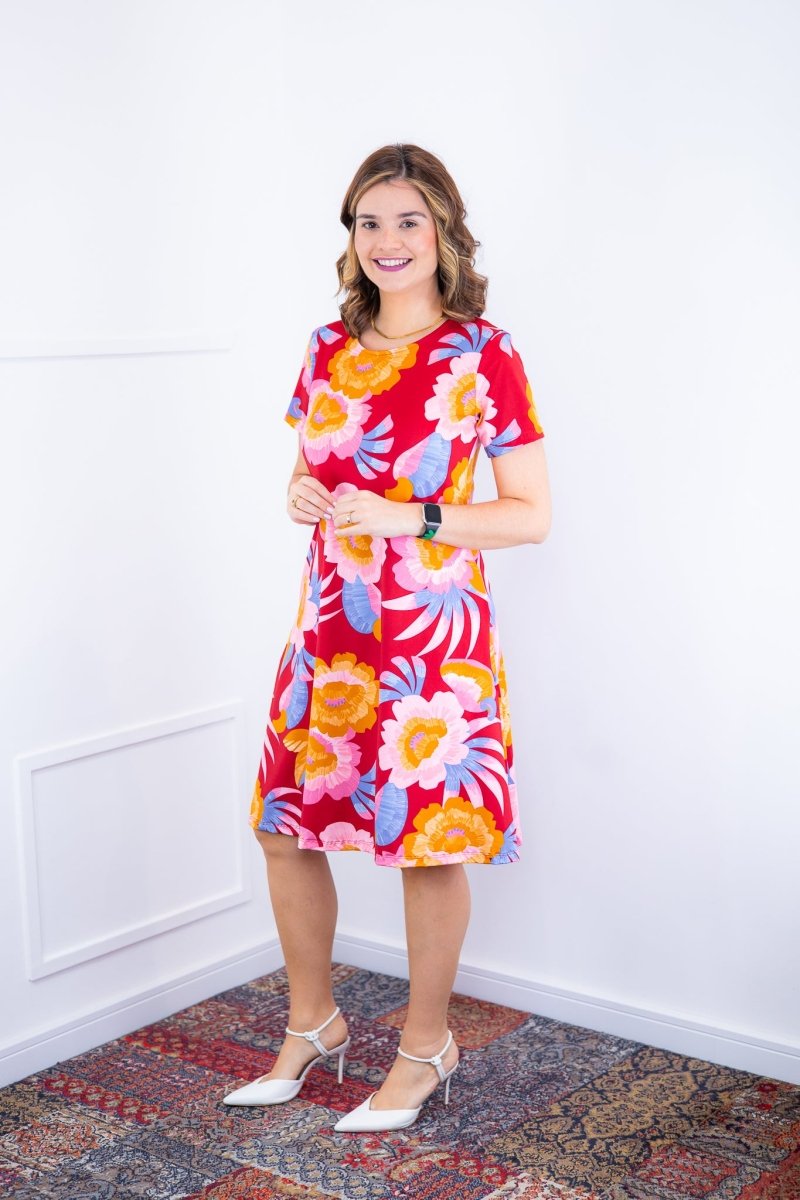 Vestido Sara - Malha Confort Deluxe Midi com Mangas e Bolsos - Naguirre Shop