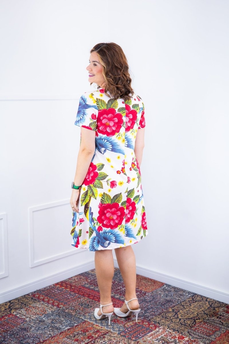 Vestido Sara - Malha Confort Deluxe Midi com Mangas e Bolsos - Naguirre Shop